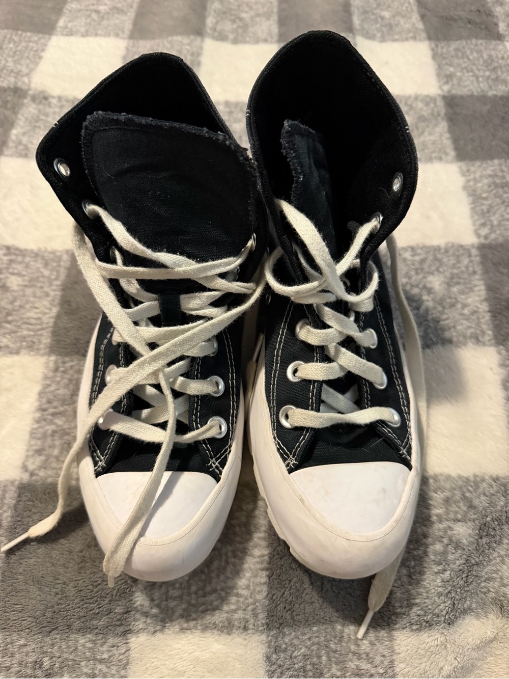 Converse Black High-Top Canvas Sneakers with White Soles